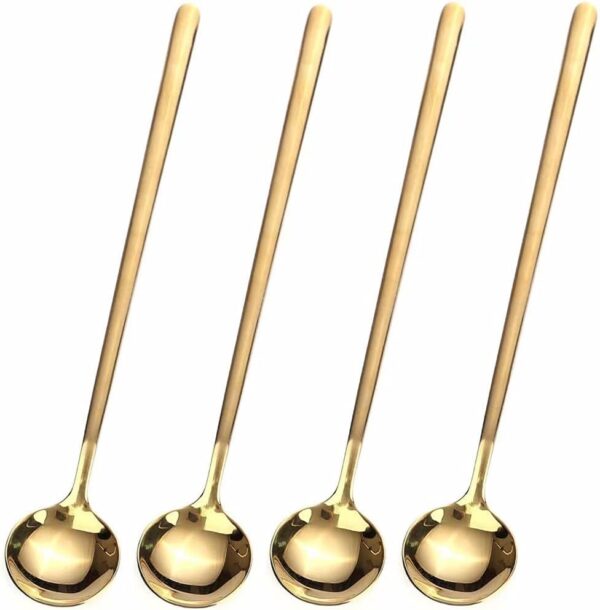 4 PCS 6.7 Inches Stirring Spoons, Tea Spoons Long Handle